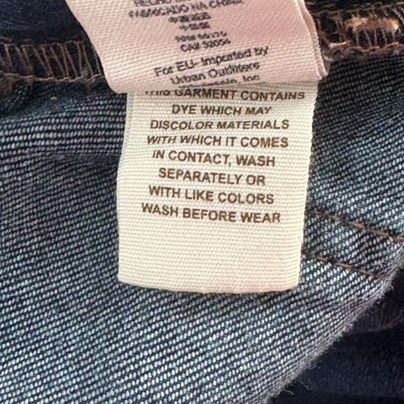 Free People Distressed Overalls Size 24 Blue Denim Jeans Bib Side Zipper - Picture 9 of 15